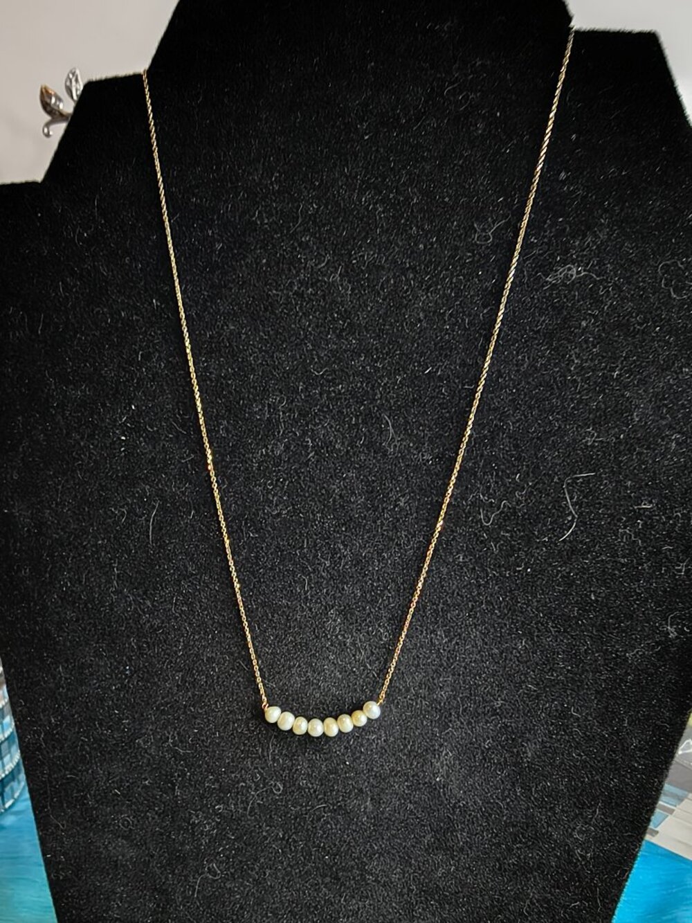 Gold Over Sterling Silver 925 Real Pearl Necklace